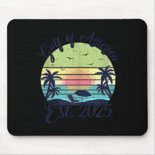 Retro Gulf Of Us America 2025 American Flag Gulf M Mouse Pad