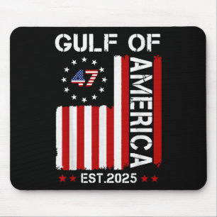 Retro Gulf Of Us America 2025 American Flag Gulf M Mouse Pad