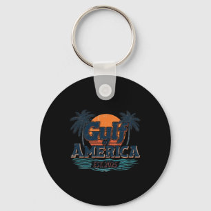 Retro Gulf Of Us America 2025 American Flag Long S Key Ring