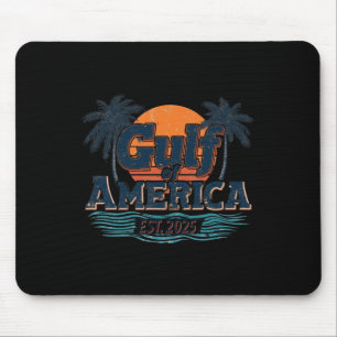 Retro Gulf Of Us America 2025 American Flag Long S Mouse Pad