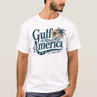 Retro Gulf Of USA 2025 American Flag Mexico T-Shirt