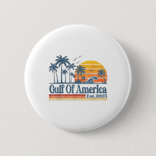 Retro Gulf Of Usa America 2025 American Flag Gulf 6 Cm Round Badge