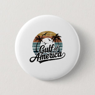 Retro Gulf Of Usa America 2025 American Flag Gulf 6 Cm Round Badge