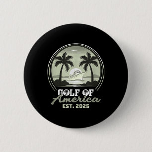 Retro Gulf Of Usa America 2025 American Flag Gulf 6 Cm Round Badge