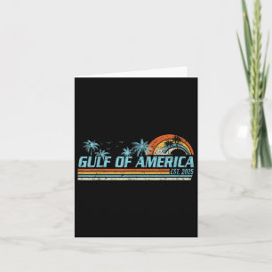 Retro Gulf Of Usa America 2025 American Flag Gulf Card