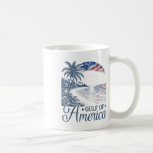 Retro Gulf Of Usa America 2025 American Flag Gulf Coffee Mug