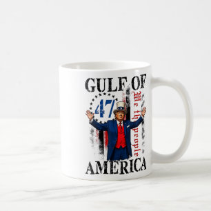 Retro Gulf Of Usa America 2025 American Flag Gulf Coffee Mug