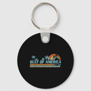 Retro Gulf Of Usa America 2025 American Flag Gulf Key Ring