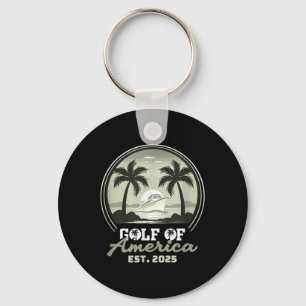 Retro Gulf Of Usa America 2025 American Flag Gulf Key Ring