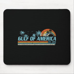 Retro Gulf Of Usa America 2025 American Flag Gulf Mouse Pad