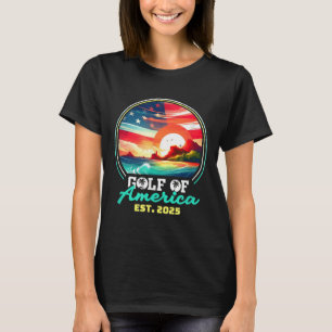 Retro Gulf Of Usa America 2025 American Flag Gulf T-Shirt