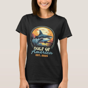 Retro Gulf Of Usa America 2025 American Flag Gulf  T-Shirt