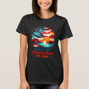 Retro Gulf Of Usa America 2025 American Flag Gulf  T-Shirt