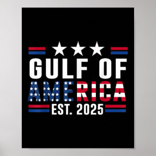 Retro Gulf Of Usa America 2025 American Flag  Poster