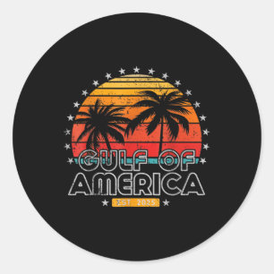 Retro Gulf Of Usa America Est 2025 American Classic Round Sticker