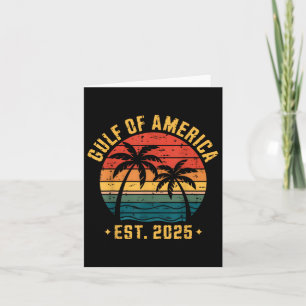 Retro Gulf Of Usa America Est 2025 American Flag Card