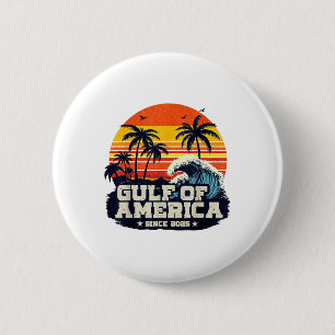Retro Gulf Of Usa America Est 2025 American Flag G 6 Cm Round Badge