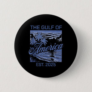 Retro Gulf Of Usa America Est 2025 American Flag G 6 Cm Round Badge