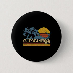 Retro Gulf Of Usa America Est 2025 American Flag G 6 Cm Round Badge