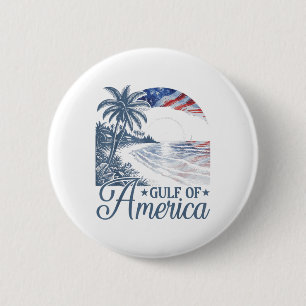Retro Gulf Of Usa America Est 2025 American Flag G 6 Cm Round Badge