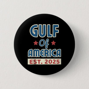 Retro Gulf Of Usa America Est 2025 American Flag G 6 Cm Round Badge