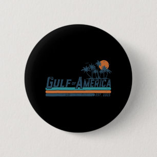 Retro Gulf Of Usa America Est 2025 American Flag G 6 Cm Round Badge