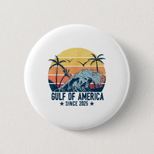 Retro Gulf Of Usa America Est 2025 American Flag G 6 Cm Round Badge