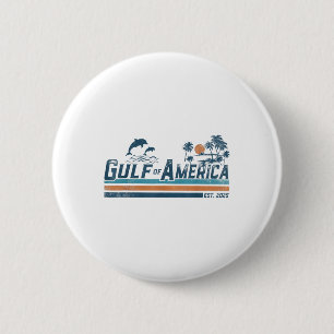 Retro Gulf Of Usa America Est 2025 American Flag G 6 Cm Round Badge