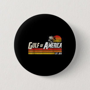 Retro Gulf Of Usa America Est 2025 American Flag G 6 Cm Round Badge
