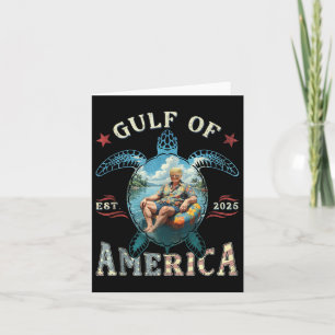 Retro Gulf Of Usa America Est 2025 American Flag G Card