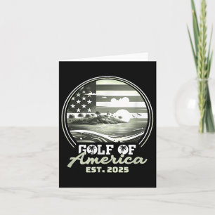 Retro Gulf Of Usa America Est 2025 American Flag G Card