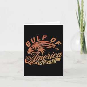 Retro Gulf Of Usa America Est 2025 American Flag G Card