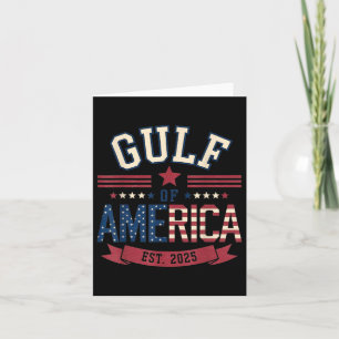 Retro Gulf Of Usa America Est 2025 American Flag G Card