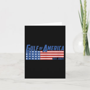 Retro Gulf Of Usa America Est 2025 American Flag G Card