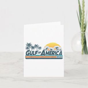Retro Gulf Of Usa America Est 2025 American Flag G Card