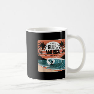 Retro Gulf Of Usa America Est 2025 American Flag G Coffee Mug