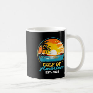 Retro Gulf Of Usa America Est 2025 American Flag G Coffee Mug