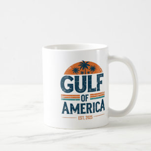 Retro Gulf Of Usa America Est 2025 American Flag G Coffee Mug