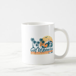 Retro Gulf Of Usa America Est 2025 American Flag G Coffee Mug
