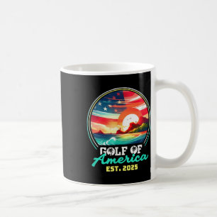 Retro Gulf Of Usa America Est 2025 American Flag G Coffee Mug