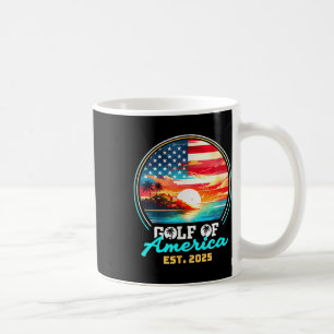 Retro Gulf Of Usa America Est 2025 American Flag G Coffee Mug