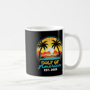 Retro Gulf Of Usa America Est 2025 American Flag G Coffee Mug