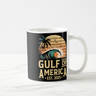 Retro Gulf Of Usa America Est 2025 American Flag G Coffee Mug