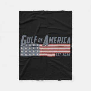 Retro Gulf Of Usa America Est 2025 American Flag G Fleece Blanket