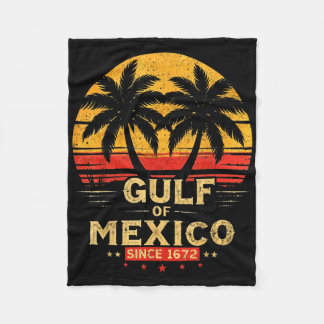 Retro Gulf Of Usa America Est 2025 American Flag G Fleece Blanket