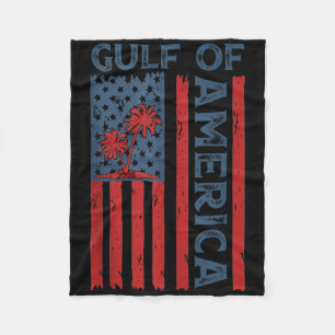 Retro Gulf Of Usa America Est 2025 American Flag G Fleece Blanket