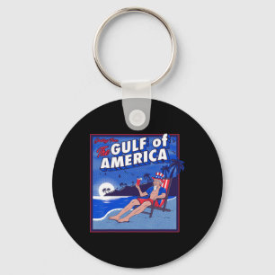 Retro Gulf Of Usa America Est 2025 American Flag G Key Ring