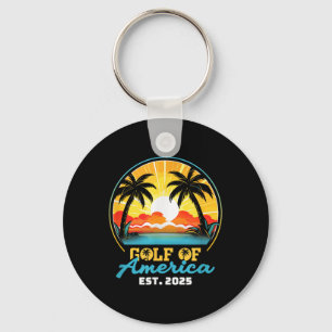 Retro Gulf Of Usa America Est 2025 American Flag G Key Ring