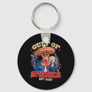 Retro Gulf Of Usa America Est 2025 American Flag G Key Ring