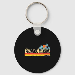 Retro Gulf Of Usa America Est 2025 American Flag G Key Ring